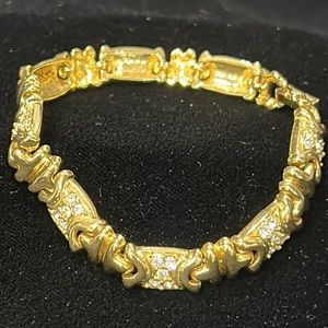 #14 Vintage Joan Rivers Bracelet w Round Cubic Zirconia, 7", Signed Never Worn